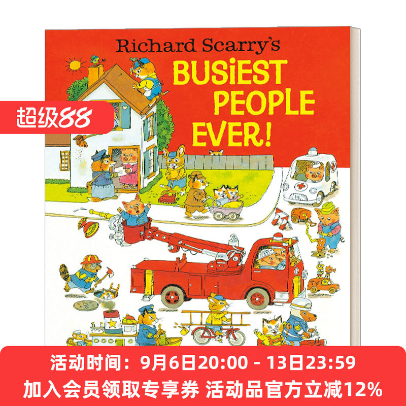 忙忙碌碌的人 英文原版 Richard Scarry's Busiest People Ever 斯凯瑞金色童书 精装大开绘本 英文版 进口英语原版书籍