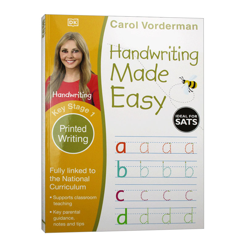 英文原版 Ages 5-7 Key Stage 1 Printed Writing DK Handwriting Made Easy DK书法一点通练习本仿写 5-7岁英文版进口英语书