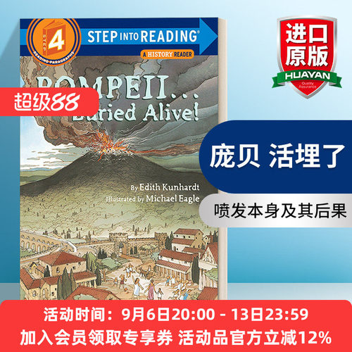 英文原版 Step Into Reading 4 - Pompeii Buried Alive 准备读系列 庞贝 活埋了 英文版 进口英语原版书籍