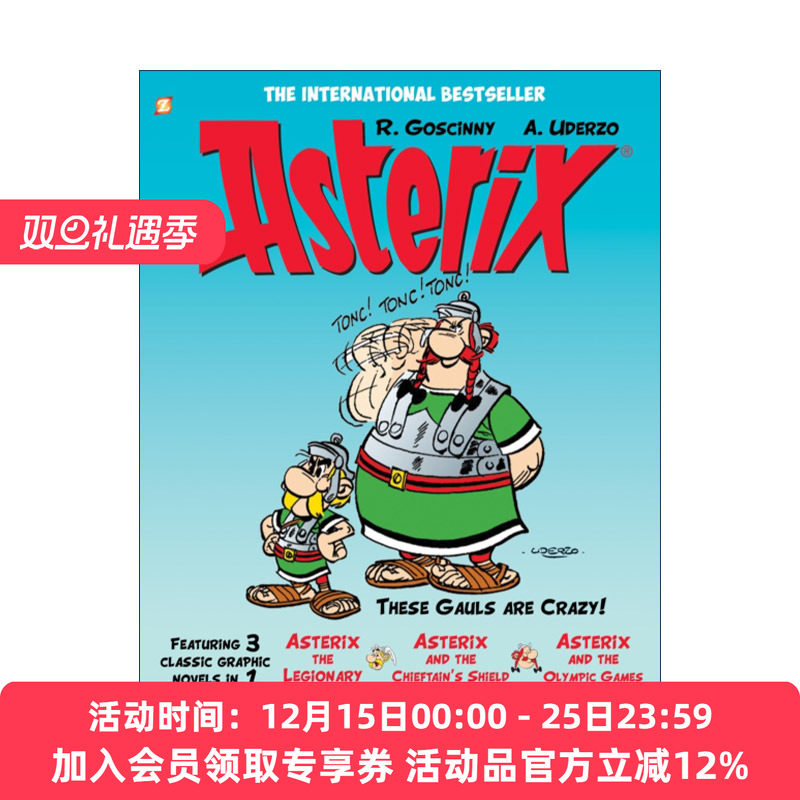 英文原版 Asterix Omnibus #4 高卢英雄历险记 10-12 合订本 卷四 英文版 进口英语原版书籍