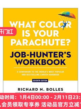 英文原版 What Color Is Your Parachute Job-Hunter's Workbook 你的降落伞是什么颜色 求职手册 第七版 理查德·尼尔森·鲍利斯