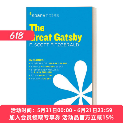 英文原版 Great Gatsby 伟大的盖茨比 SparkNotes Literature Guide文学导读系列 英文版 进口英语原版书籍