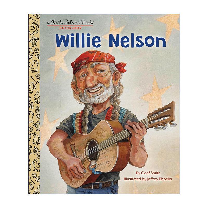 英文原版 Willie Nelson Little Golden Book Biographies 威利·纳尔逊传记 兰登书屋精装小金书 英文版 进口英语原版书籍