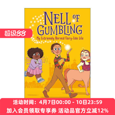英文原版 Nell of Gumbling 01 My Extremely Normal Fairy-Tale Life 甘柏林的耐尔系列1 我极平凡的童话生活 儿童搞笑漫画