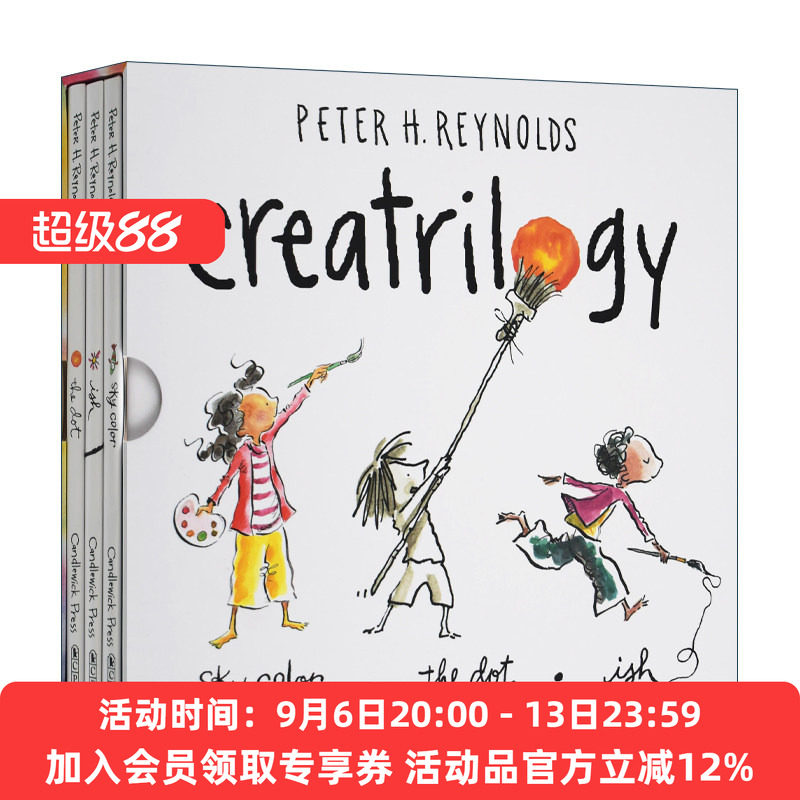 英文原版 Peter Reynolds Creatrilogy Box Set Dot  Ish  Sky Color 彼得 雷诺兹 创造三部曲套装 精装 英文版 进口英语原版书籍