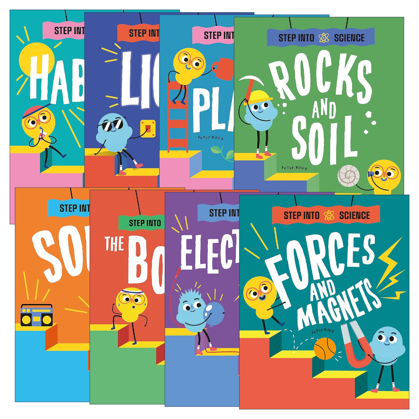 英文原版 Step Into Science 踏进科学系列8册 儿童科普百科绘本 力和磁铁 电学 人体 植物 声音 英文版 进口英语原版书籍