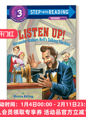 英文原版 Step into Reading 3 - Listen Up Alexander Graham Bell's Talking Machine听好了亚历山大格雷厄姆贝尔的会说话的机器