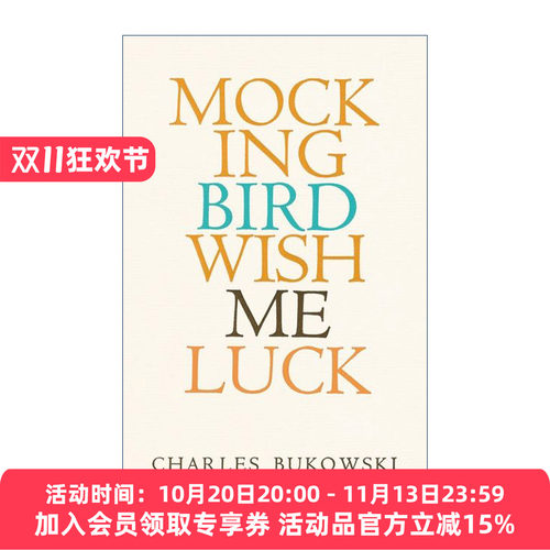 英文原版 Mockingbird Wish Me Luck 知更鸟祝我好运 布可夫斯基诗集 英文版 进口英语原版书籍