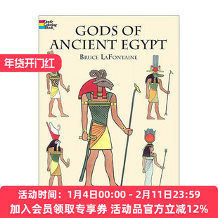 英文原版 Gods of Ancient Egypt Coloring Book 古埃及众神涂色书 儿童经典阅读 游戏活动书 英文版 进口英语原版书籍
