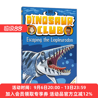 恐龙俱乐部  英文原版 Dinosaur Club Escaping the Liopleurodon 逃离暴龙 英文版 进口英语原版书籍