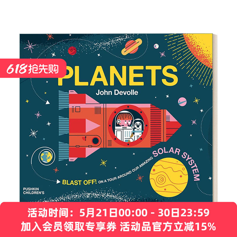 英文原版 Planets 星球 太阳系行星宇宙科普绘本 John Devolle 精装 英文版 进口英语原版书籍