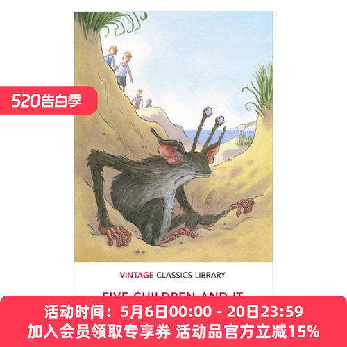 英文原版 Five Children and It 五个孩子和沙精 Vintage经典图书馆系列 英文版 进口英语原版书籍