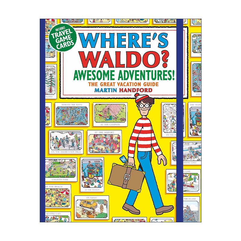 英文原版 Where's Waldo Awesome Adventures 沃尔多在哪里 精彩的冒险 儿童趣味游戏活动书 迷宫 英文版 进口英语原版书籍