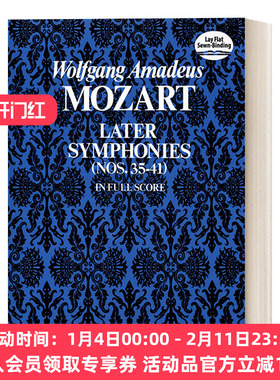 英文原版 Later Symphonies Nos. 35-41 in Full Score 莫扎特晚期交响乐 全谱 英文版 进口英语原版书籍
