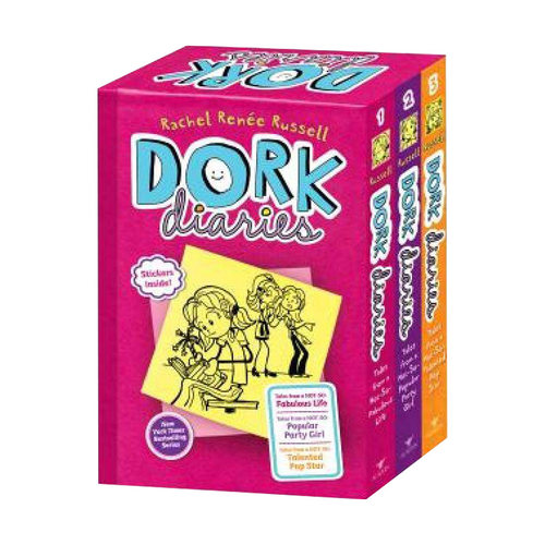 英文原版 Dork Diaries Box Set Book 1-3 多克日记 1-3 英文版 怪诞少女日记 进口英语原版书籍