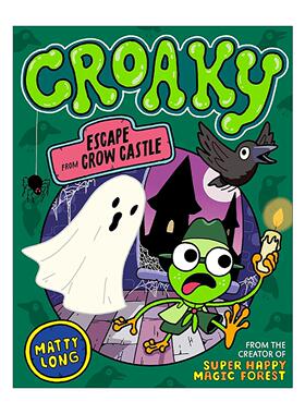 英文原版 Croaky Escape From Crow Castle 青蛙呱呱 逃离乌鸦城堡 牛津全彩插图幽默搞笑章节桥梁书 英文版 进口英语原版书籍