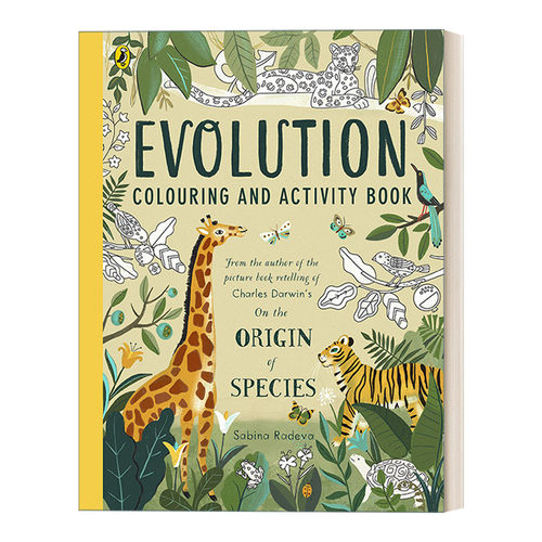 生物进化论 英文原版 Evolution Colouring and Activity Book 涂色活动书 儿童生物科学启蒙 英文版 进口英语原版书籍