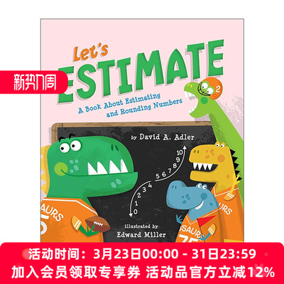 英文原版 Let's Estimate 让我们估算一下 儿童数学概念启蒙绘本 四舍五入 Edward Miller插画 英文版 进口英语原版书籍