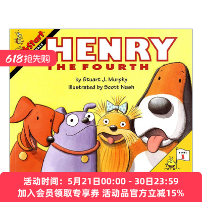 英文原版 Mathstart Level 1 Henry the Fourth 数学启蒙绘本1级 英文版 进口英语原版书籍