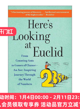 英文原版 Here's Looking at Euclid 欧几里得 从数蚂蚁到机会游戏 一次令人惊叹的数字世界之旅 英文版 进口英语原版书籍