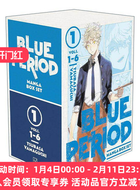 英文原版 Blue Period Manga Box Set 1 蓝色时期1-6 盒装套装 漫画 山口飞翔 英文版 进口英语原版书籍