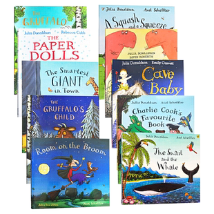 英文原版咕噜牛绘本Julia Donaldson10本The gruffalo 's Child,Room on the Broom7-9-12岁茱莉亚唐纳森套装小妞妞儿童故事书籍