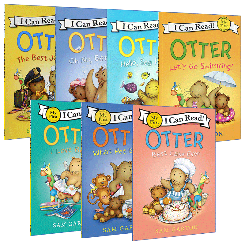 水獭系列7册 英文原版 My First I Can Read Otter 贴近生活 学习日常用词 亲子阅读英语启蒙入门图画书 英文版进口英语分级阅读