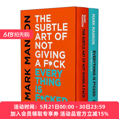 英文原版 Subtle Art of Not Giving a F*ck Everything Is F*cked Box Set 重塑幸福 一本关于希望的书 2册盒装 进口英语原版书籍