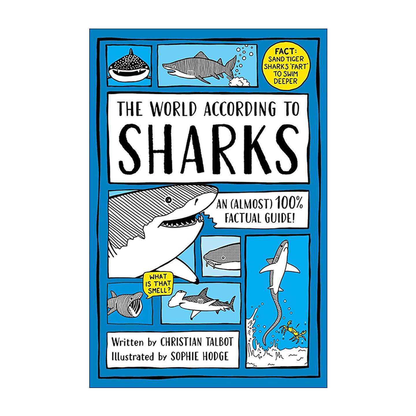 英文原版 The World According to Sharks 鲨鱼眼中的世界 儿童科普 动物百科 幽默漫画 精装 英文版 进口英语原版书籍