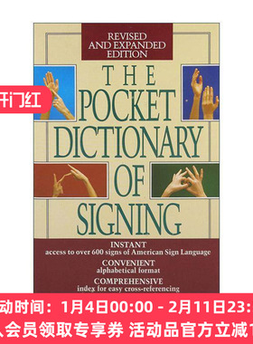 英文原版 The Pocket Dictionary of Signing 手语袖珍词典 Mickey Flodin 英文版 进口英语原版书籍