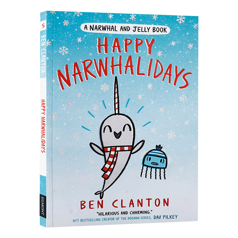 英文原版 Narwhal and Jelly #5 Happy Narwhalidays 独角鲸节快乐 儿童英语趣味阅读 英文版 进口英语原版书籍