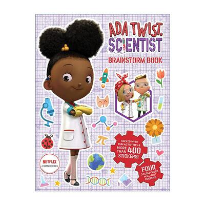 英文原版 Ada Twist Scientist Brainstorm Book 小科学家艾达系列 头脑风暴 儿童游戏活动书 梦想行动派 STEAM教育 Andrea Beaty