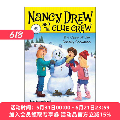 英文原版 Case of the Sneaky Snowman 少女妙探南希德鲁和线索船员5 英文版 进口英语原版书籍