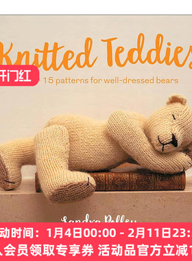 英文原版 Knitted Teddies 如何针织一个泰迪熊 15种针法 英文版 进口英语原版书籍
