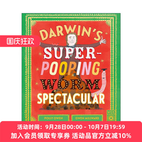 英文原版 Darwin's Super-Pooping Worm Spectacular 达尔文的超级蠕虫奇观 儿童动物科普百科绘本 英文版 进口英语原版书籍