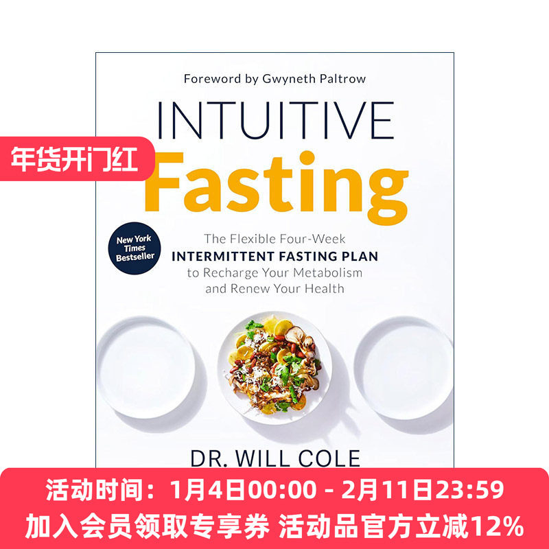 英文原版 Intuitive Fasting 直观的禁食 灵活的四周间歇禁食计划 促进新陈代谢 健康减肥 Will Cole 英文版 进口英语原版书籍