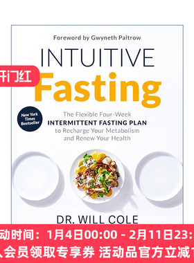 英文原版 Intuitive Fasting 直观的禁食 灵活的四周间歇禁食计划 促进新陈代谢 健康减肥 Will Cole 英文版 进口英语原版书籍