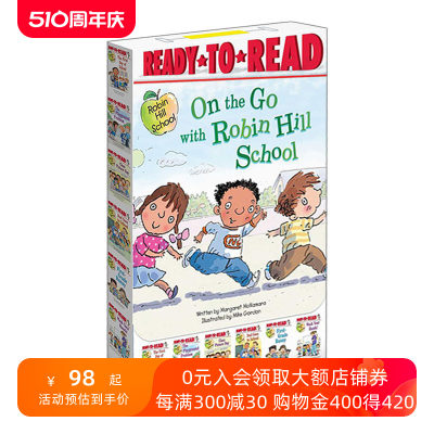 英文原版 On the Go with Robin Hill School 西蒙准备阅读系列6册盒装 Ready to Read 英文版 进口英语原版书籍