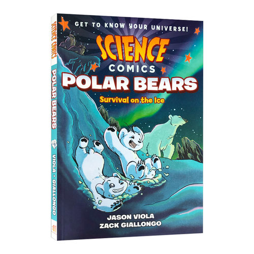 英文原版 Science Comics Polar Bears 科学漫画系列 北极熊 儿童绘本图画书 儿童课外阅读动物知识科普认知书籍 英文版