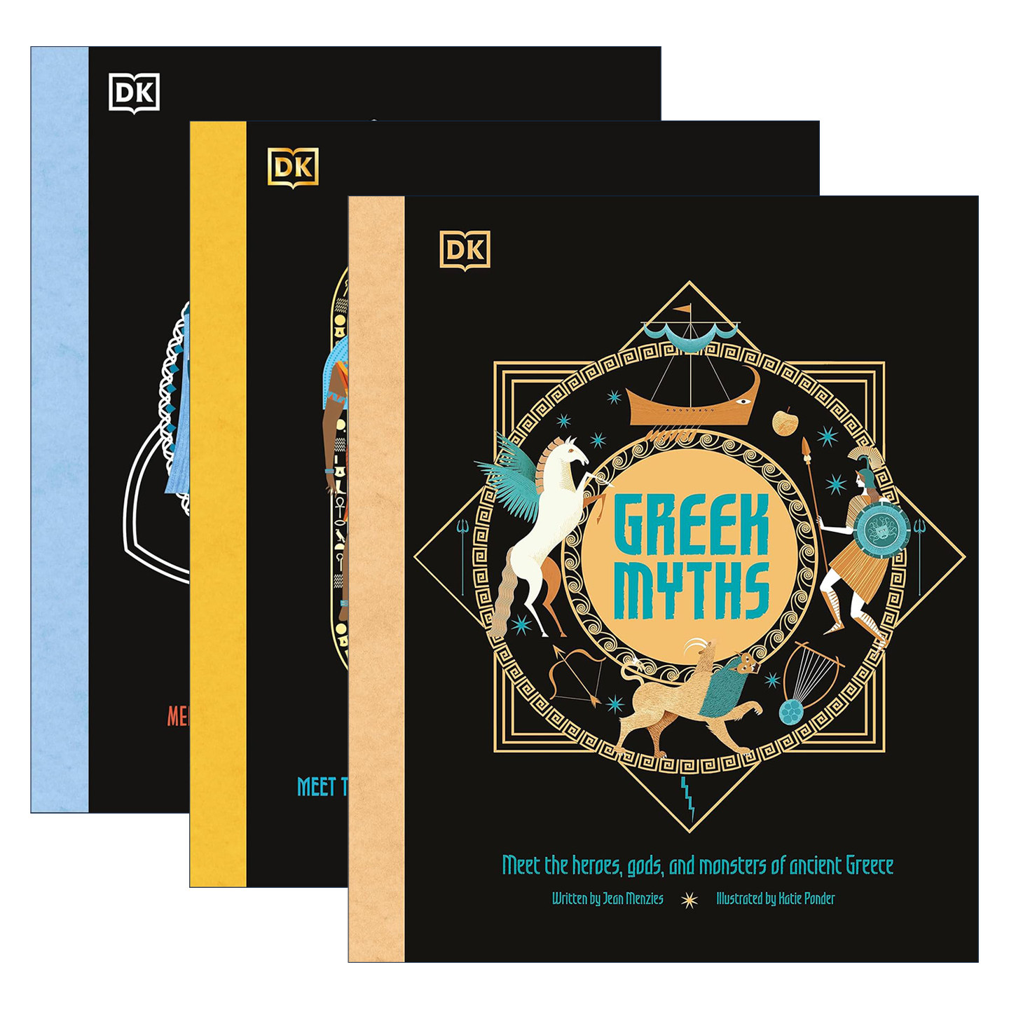 英文原版 DK Illustrated Ancient Myths 神话故事系列3册 全彩插图精装 英文版 进口英语原版书籍