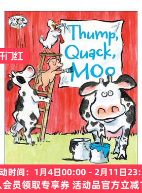 英文原版 Thump Quack Moo 砰砰 嘎嘎 哞 玉米迷宫 嘻哈农场 精装图画书 朵琳·克罗宁 英文版 进口英语原版书籍