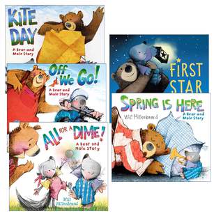 英文原版 A Bear and Mole Story 熊和鼹鼠的故事系列5册 儿童季节主题绘本 Will Hillenbrand 英文版 进口英语原版书籍