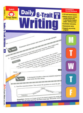 英文原版 Daily 6-Trait Writing Grade 8 TE 每日练习系列 系统写作 八年级 完整版 英文版 进口英语原版书籍