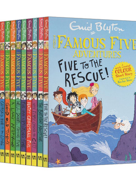 五伙伴历险记10册套装 英文原版 Famous Five Colour Short Stories 10 Copy Early Reader Pack 桥梁章节书 英文版 进口英语书籍