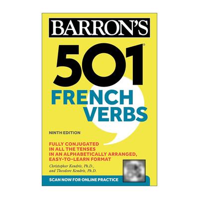 原版 501 French Verbs 巴朗501个法语动词 第9版 进口原版书籍