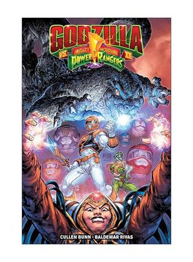 英文原版 哥斯拉大战美版恐龙战队2 Godzilla Vs. The Mighty Morphin Power Rangers II 超凡战队 IDW漫画 进口英语原版书籍