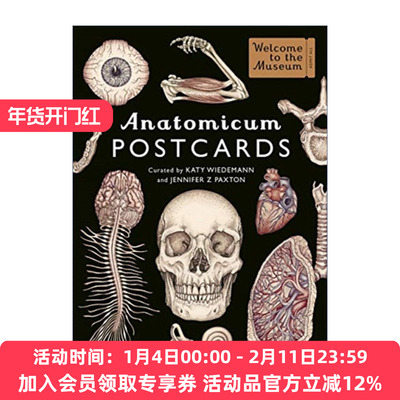 解剖学明信片 英文原版 Anatomicum Postcard Box 欢迎来到博物馆系列 英文版 进口英语原版书籍