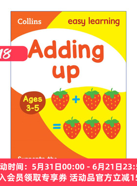 英文原版 Collins Easy Learning Activity Books Ages 3-5 Adding Up 柯林斯易学儿童加法练习3-5岁 英文版 进口英语原版书籍