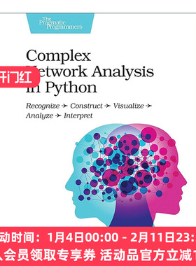 英文原版 Complex Network Analysis in Python 复杂网络分析 识别 构建 可视化 分析 解释 计算机 英文版 进口英语原版书籍