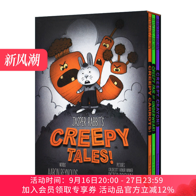 英文原版 Jasper Rabbit's Creepy Tales! 胡萝卜怪系列3册盒装 精装 英文版 进口英语原版书籍